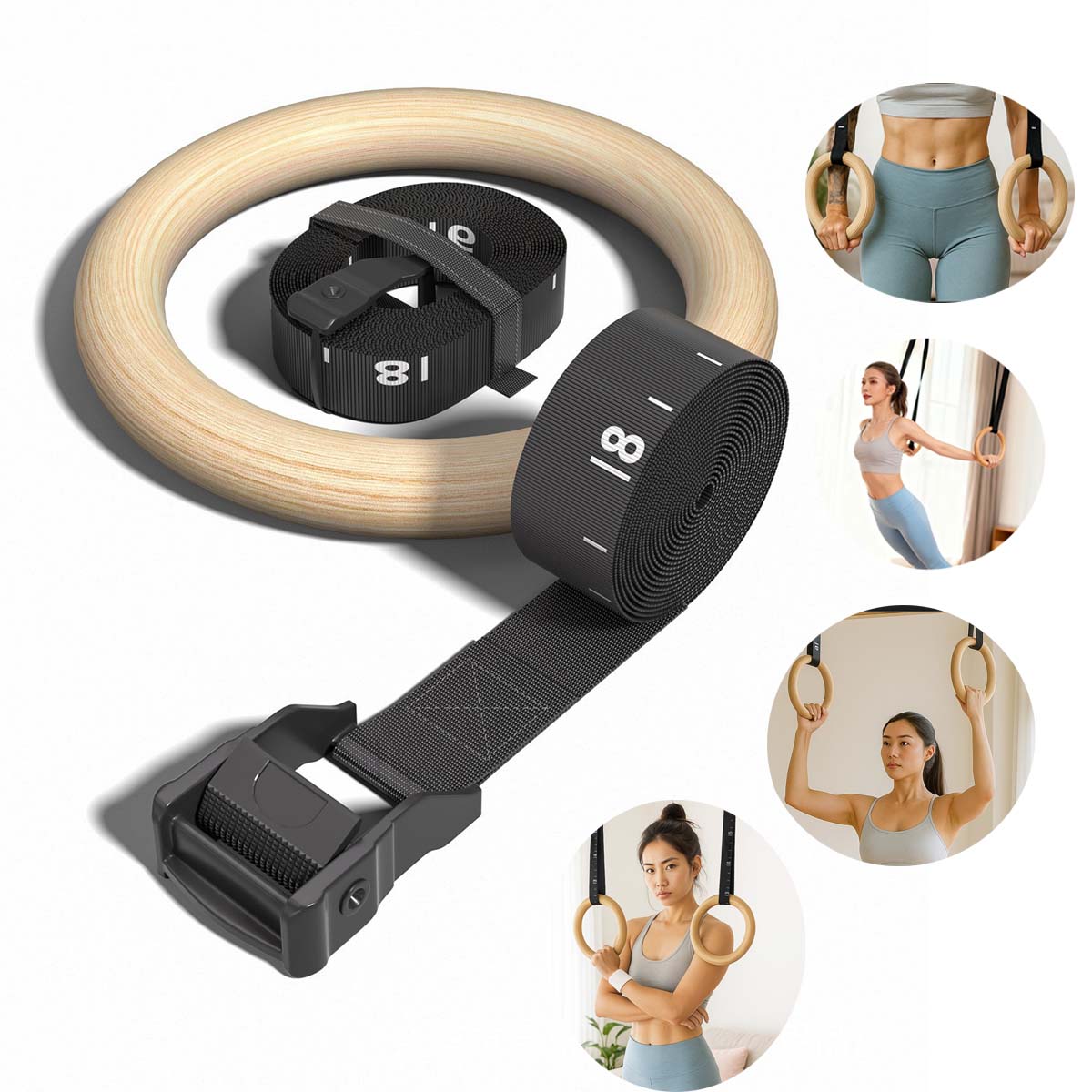 조절 가능한 나무 체조 링 28mm 32mm 이중층 번 - Gymnastic Ring Wood 리뷰 및 가격